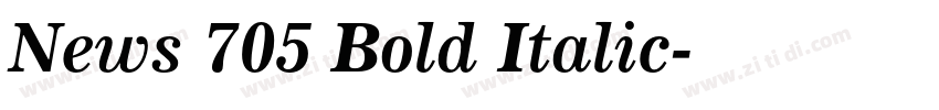 News 705 Bold Italic字体转换